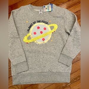 My Favorite Kids Grey Pizza Crew Sweatshirt
 10/12 New